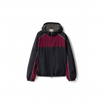 MIU MIU TECHNICAL SILK ZIPPER BLOUSON JACKET ML1220